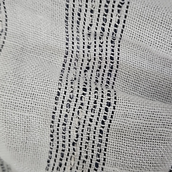 Tory Burch Blue Slubbed Linen Blend Kristen Top Size 0 - Picture 7 of 10